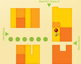 mapa Poliklinika Hůrka